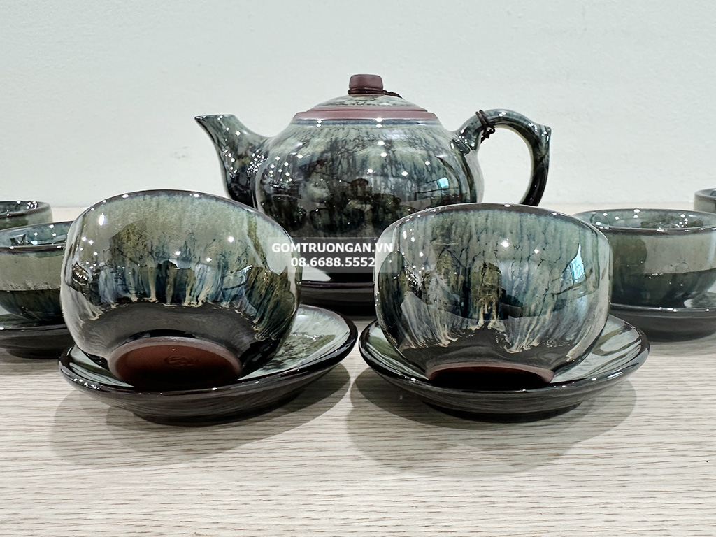 Bộ ấm trà tử sa Lục Thạch nghệ nhân Bát Tràng 5